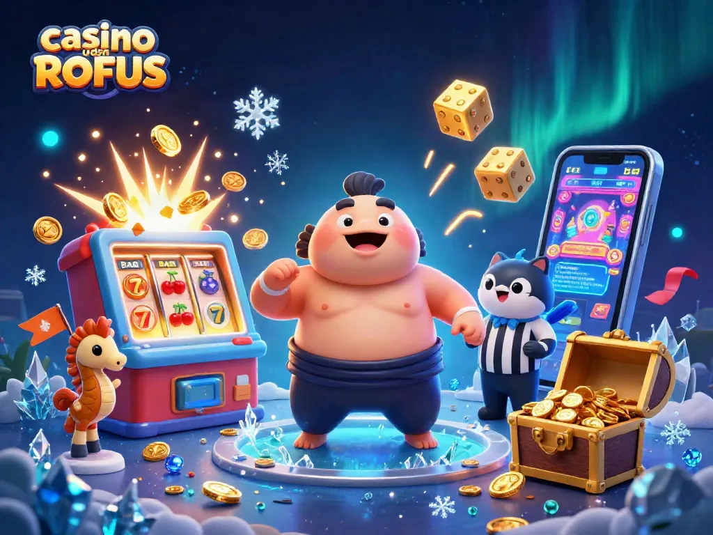 Play casino uden ROFUS with vibrant slot machines and fun underwater characters.