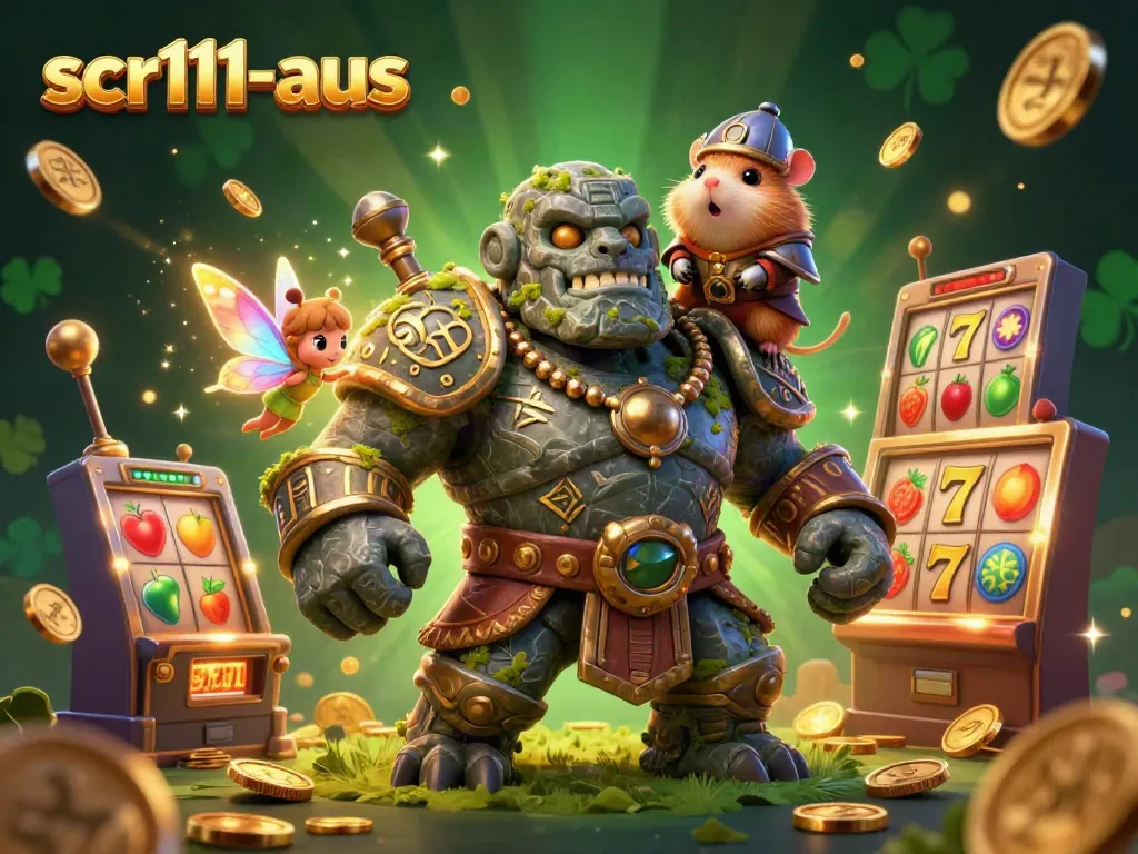 Experience thrilling slot action with scr111-aus featuring enchanted guardians in a lavish casino scene.