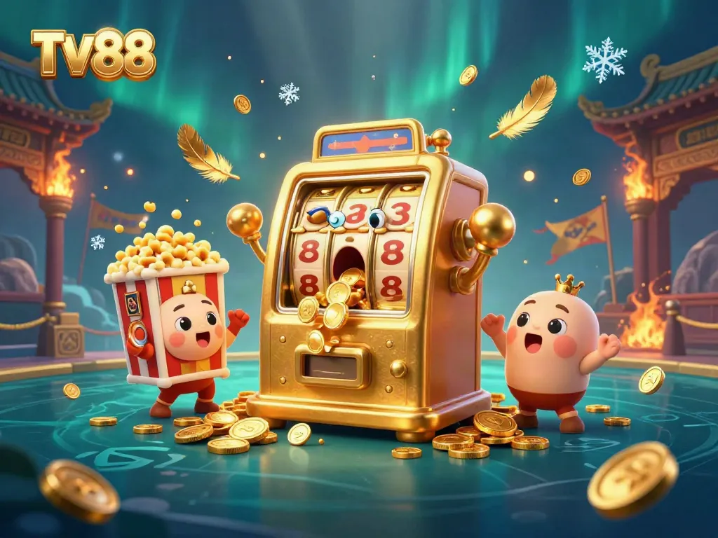 Win big at TV 88 with exciting casino games featuring vibrant slot machines and dynamic environments.