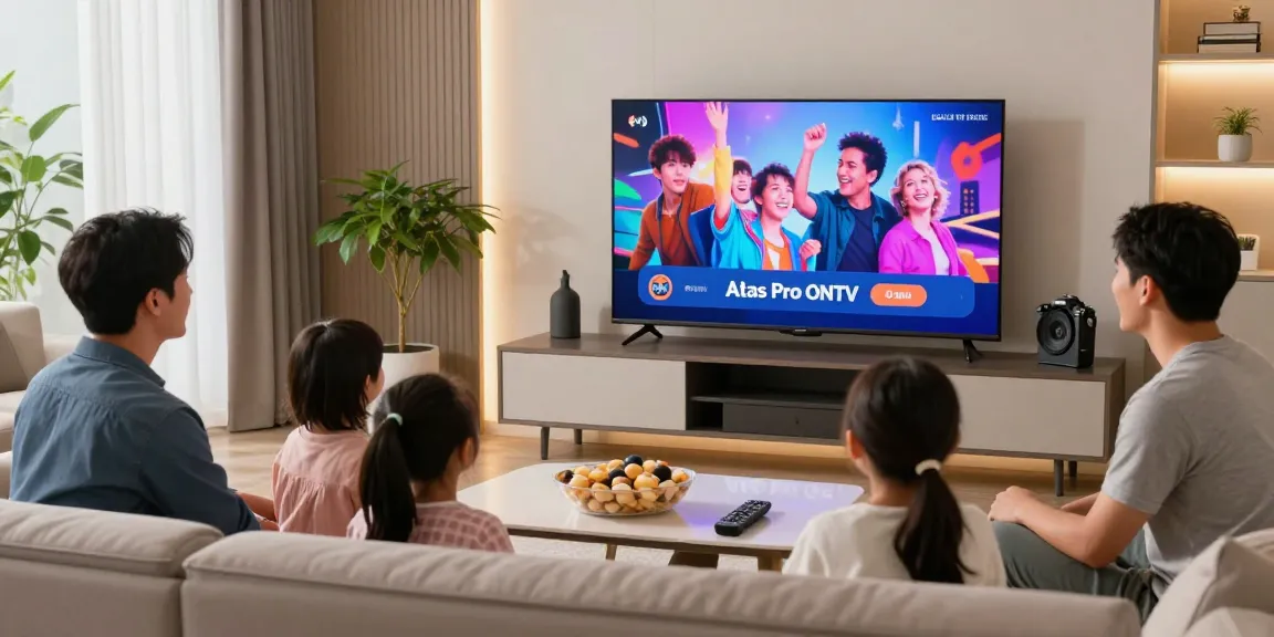Expérience de divertissement avec Atlas Pro ONTV dans un salon moderne