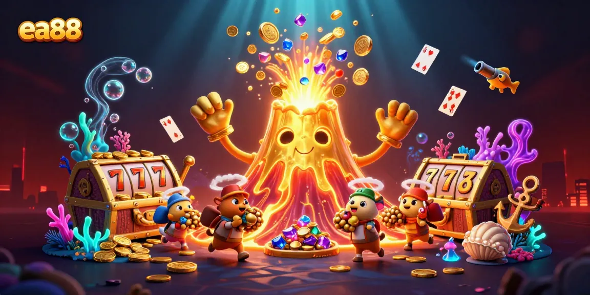 Experience the thrill of gambling with ea88 in this vibrant 3D casino scene featuring explosive wins!