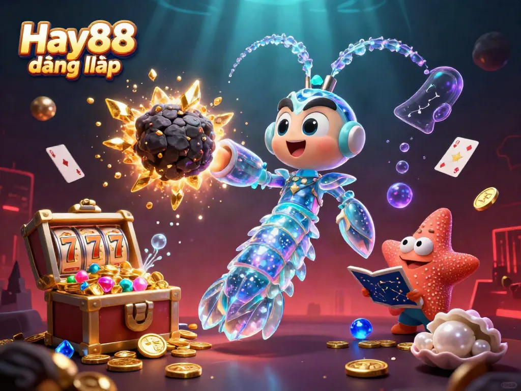 Experience Hay88 đăng nhập with exciting 3D casino characters and vibrant underwater elements.