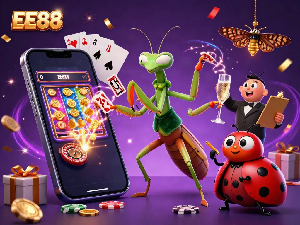 Experience excitement at EE88 casino with vibrant characters and dynamic gaming action.