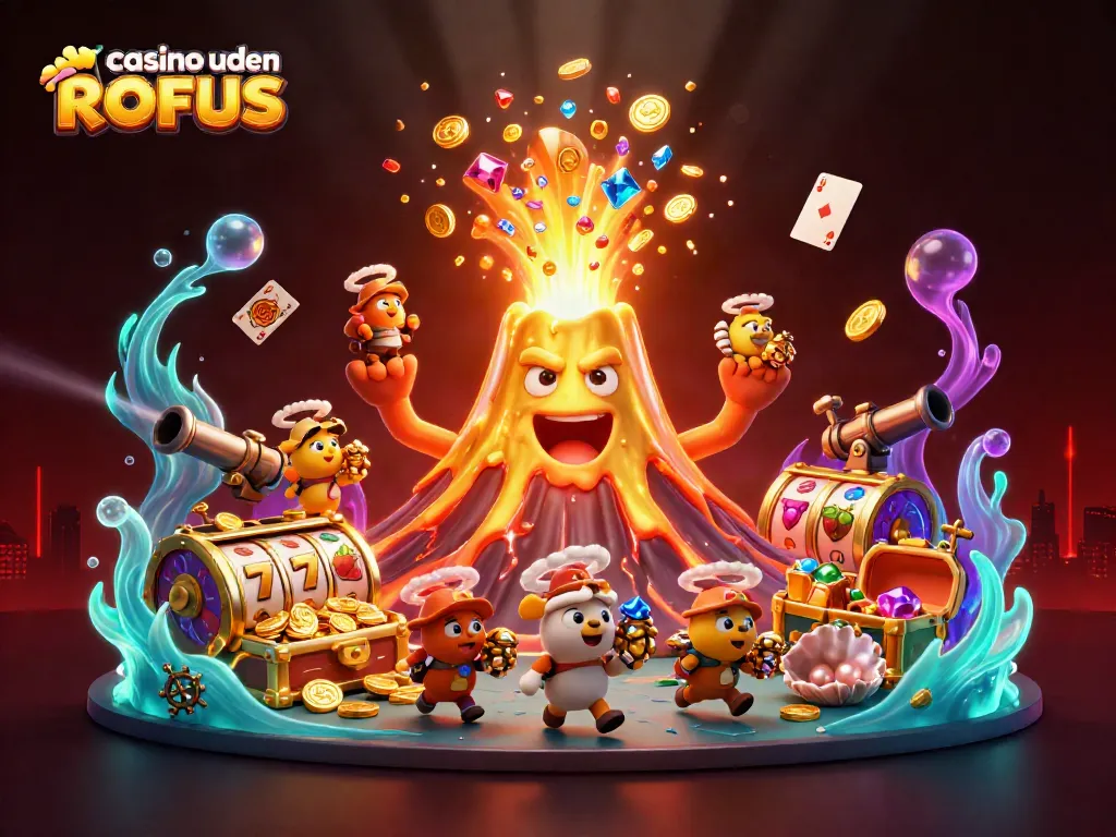 Win big at casino uden ROFUS with a thrilling eruption of gold coins and treasures!