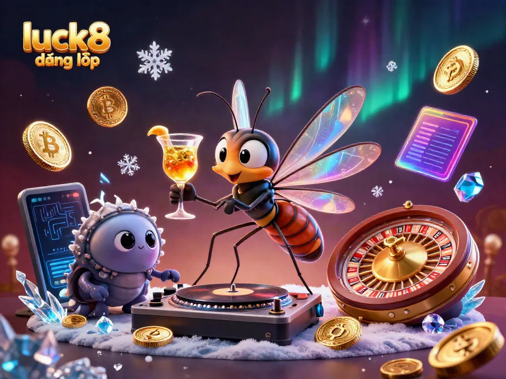 Engage with luck8 đăng nhập through a lively casino scene with unique characters and vibrant game elements.
