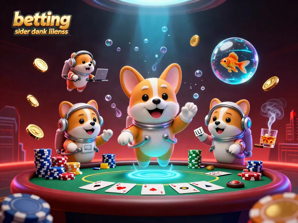 Experience vibrant betting sider uden dansk licens in a dynamic casino space adventure illustration.