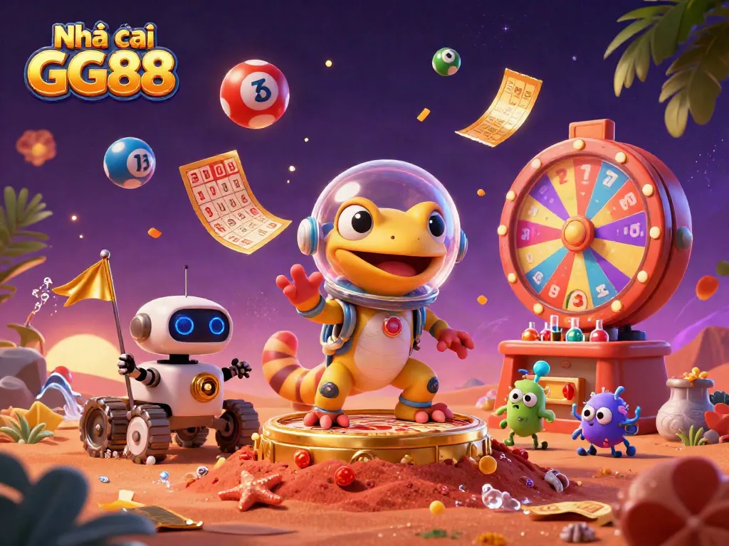 Experience the thrill of Nhà cái GG88 as Martian gecko discovers a hidden casino treasure!